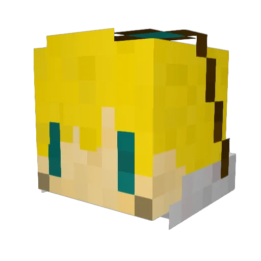 PEACE_Unite Minecraft avatar head, 3D render
