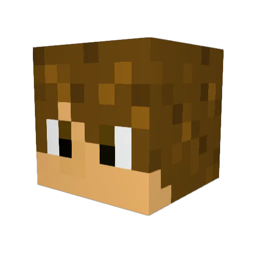 PEANUT6500 Minecraft avatar head, 3D render