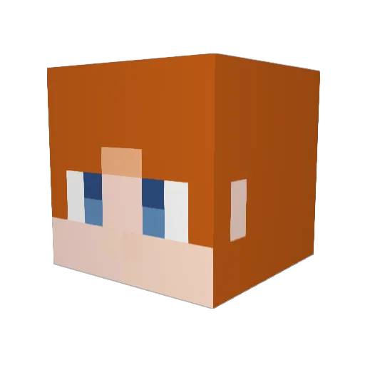 PEANUT_0820 Minecraft avatar head, 3D render