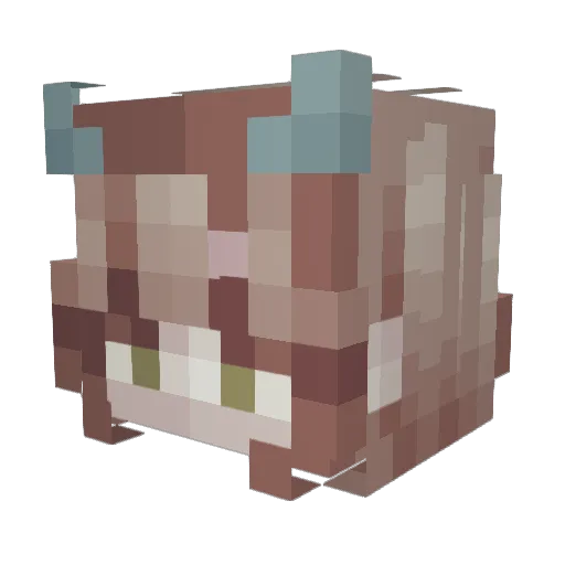 PEARLYMC Minecraft avatar head, 3D render