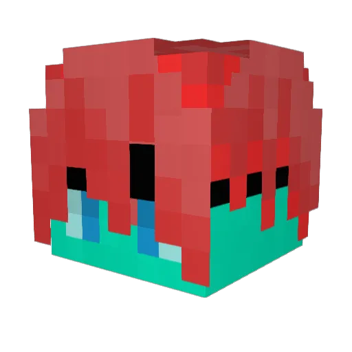PEAzx Minecraft avatar head, 3D render