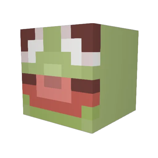 PEBR_YT Minecraft avatar head, 3D render