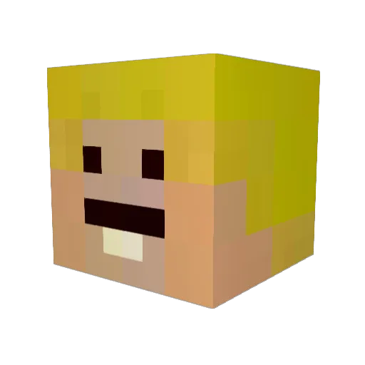 PECHANKO Minecraft avatar head, 3D render