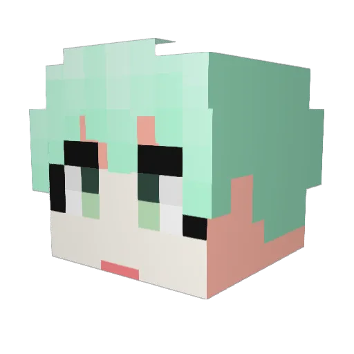 PECT_P Minecraft avatar head, 3D render