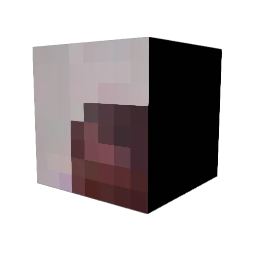 PEDR01233 Minecraft avatar head, 3D render
