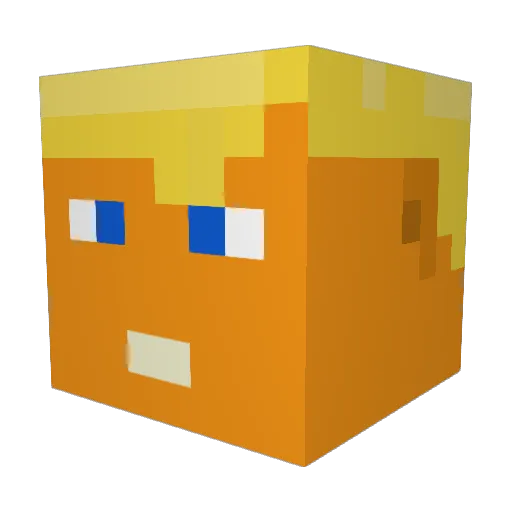 PEDROCAS_ITALIAN Minecraft avatar head, 3D render
