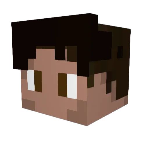 PEDROLE Minecraft avatar head, 3D render