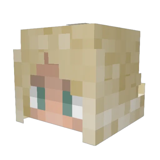 PEEG48 Minecraft avatar head, 3D render