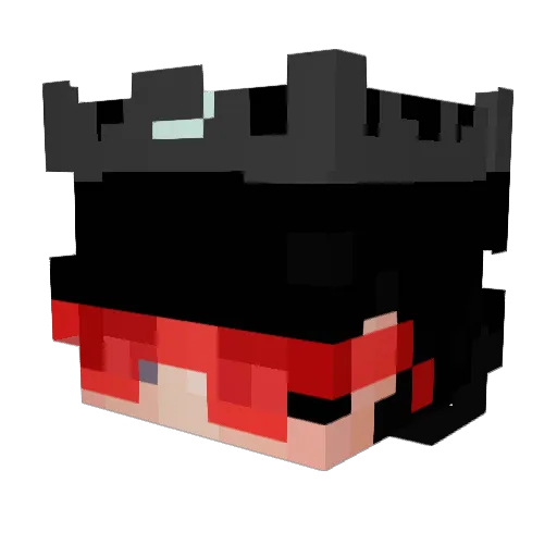 PEK0D Minecraft avatar head, 3D render
