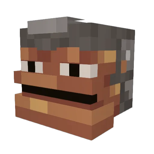 PEKINGADVENTURE Minecraft avatar head, 3D render