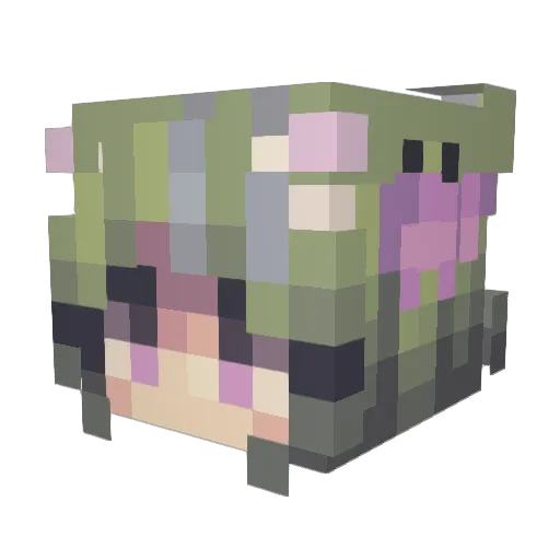 PELCMAN Minecraft avatar head, 3D render