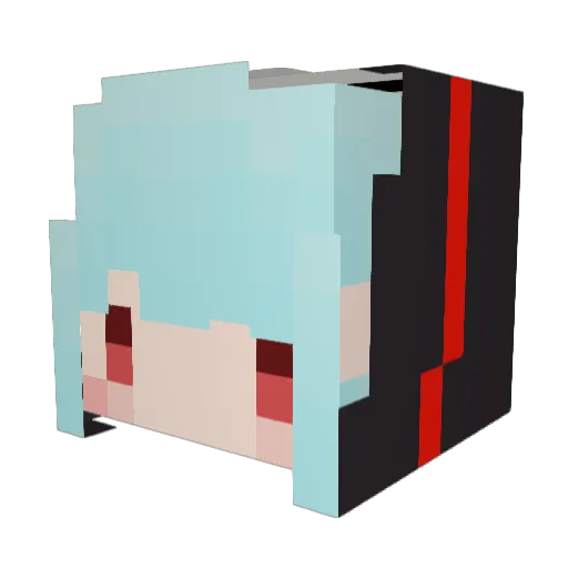 PELiver Minecraft avatar head, 3D render
