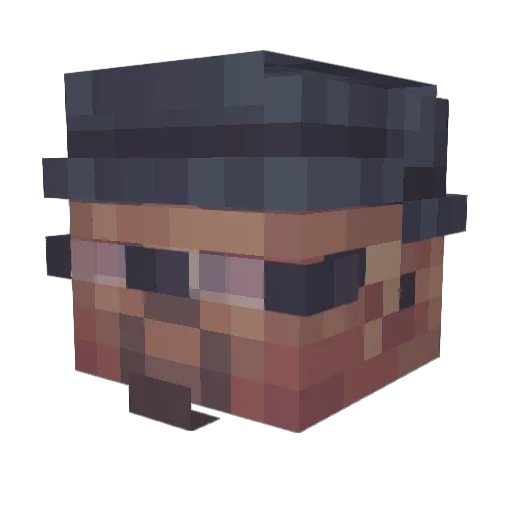 PEN15ZUCKER Minecraft avatar head, 3D render