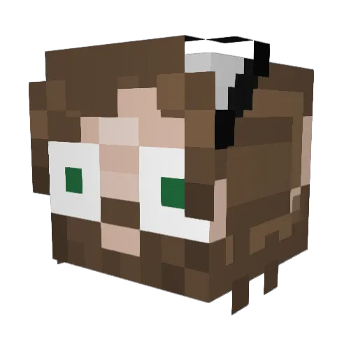 PENGIN_01 Minecraft avatar head, 3D render