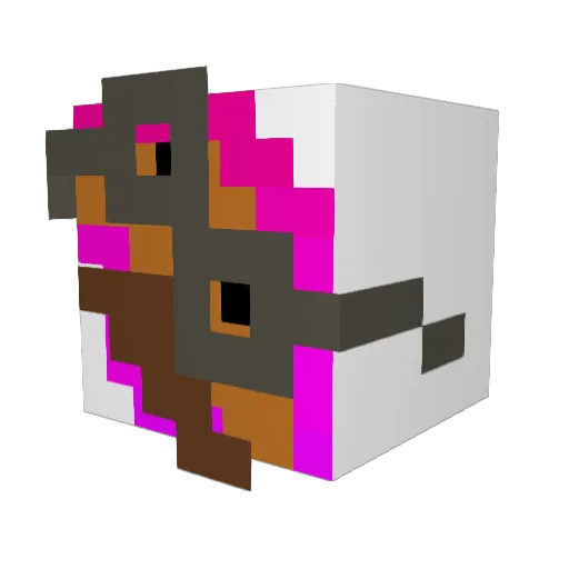 PENGPENGhehe Minecraft avatar head, 3D render