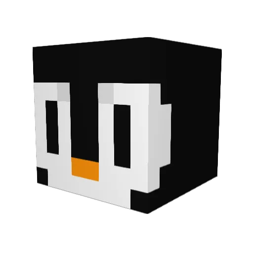 PENGUIN_67 Minecraft avatar head, 3D render