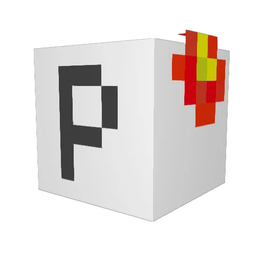 PENPEN_GUSA Minecraft avatar head, 3D render