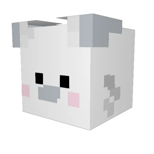 PEN_BUTTER Minecraft avatar head, 3D render