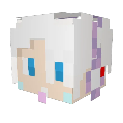PEN_D Minecraft avatar head, 3D render