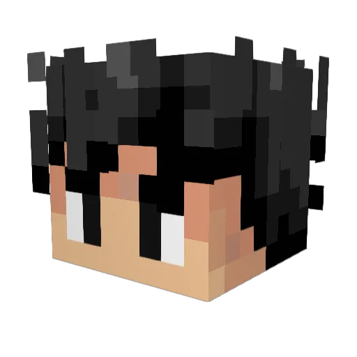 PEN_TEN Minecraft avatar head, 3D render