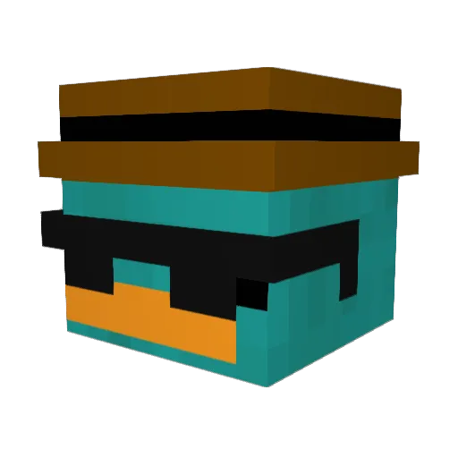 PEPE_4242 Minecraft avatar head, 3D render