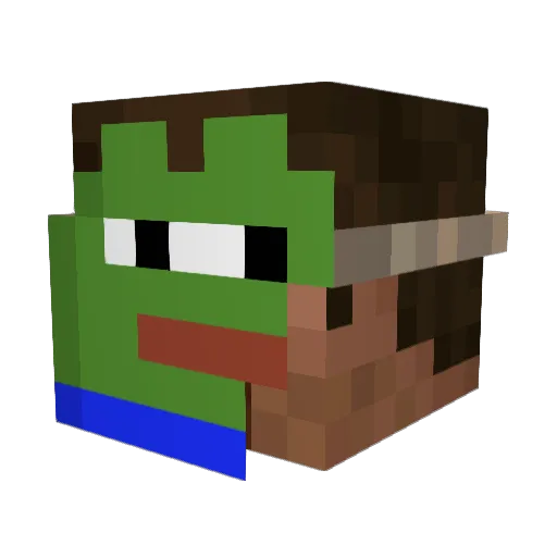 PEPSTIME Minecraft avatar head, 3D render