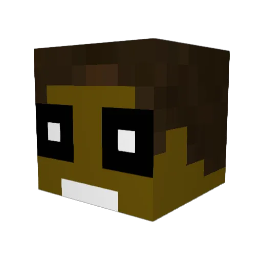 PERCHIC2255 Minecraft avatar head, 3D render