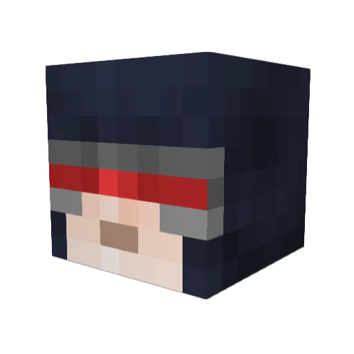 PERCYCRAFT07 Minecraft avatar head, 3D render