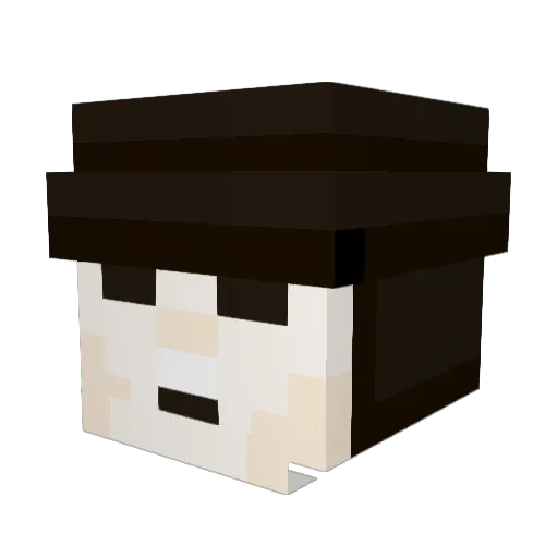 PEREZITE Minecraft avatar head, 3D render