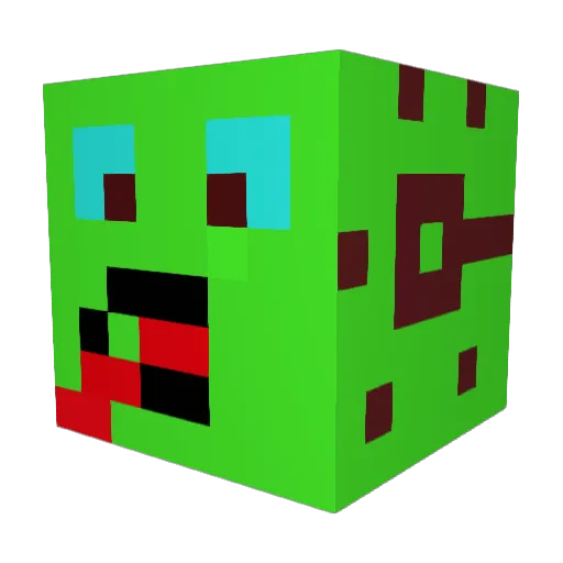 PERMUTE Minecraft avatar head, 3D render