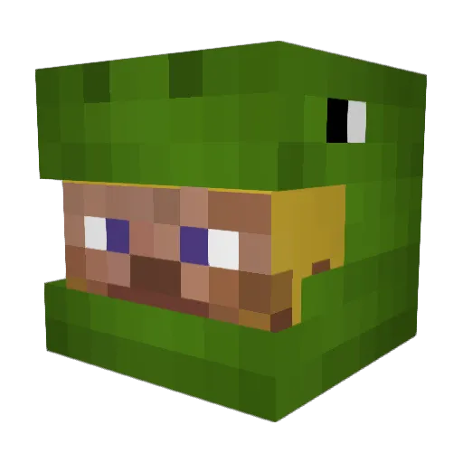 PERNlLLA Minecraft avatar head, 3D render