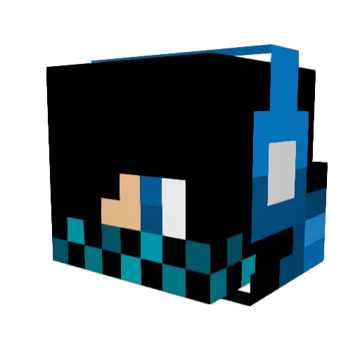PERyan Minecraft avatar head, 3D render