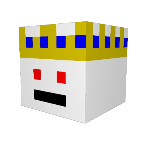 PETTI335HD Minecraft avatar head, 3D render