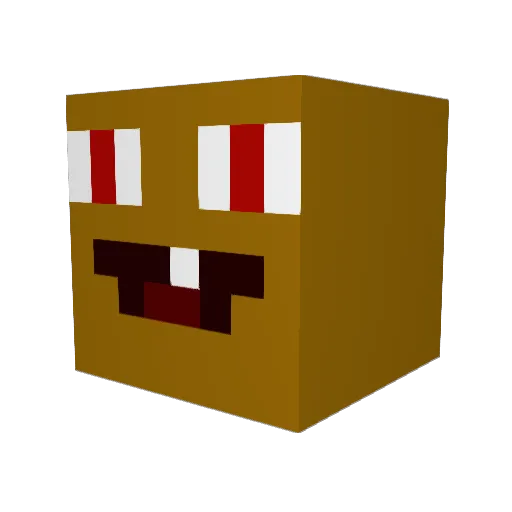 PEWIER99 Minecraft avatar head, 3D render