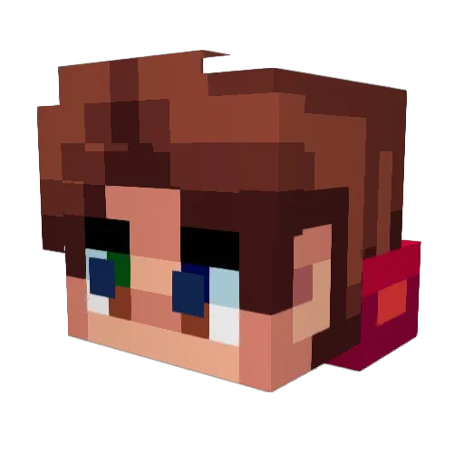 PEYQS Minecraft avatar head, 3D render