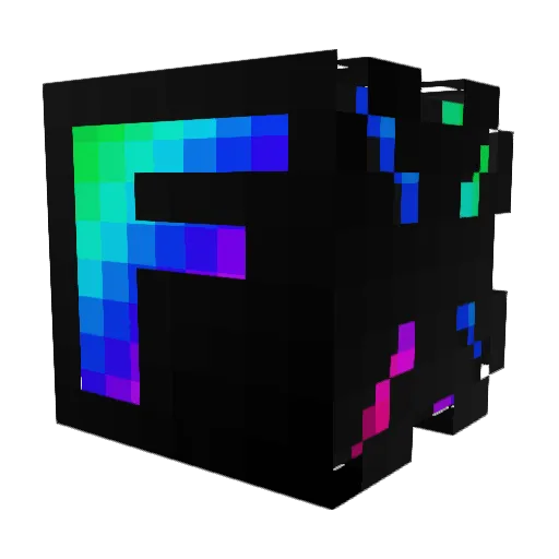 PFF_F Minecraft avatar head, 3D render