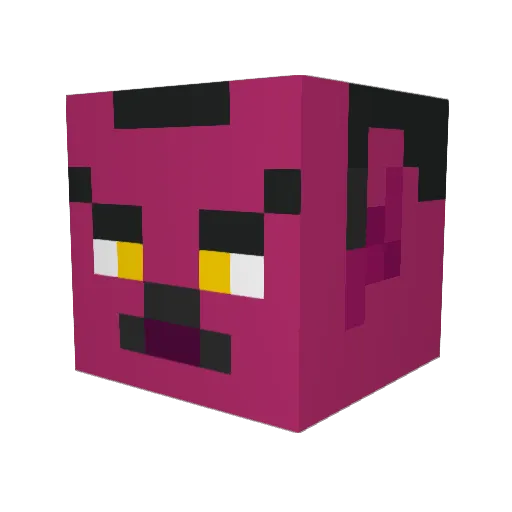 PFMONSTER Minecraft avatar head, 3D render