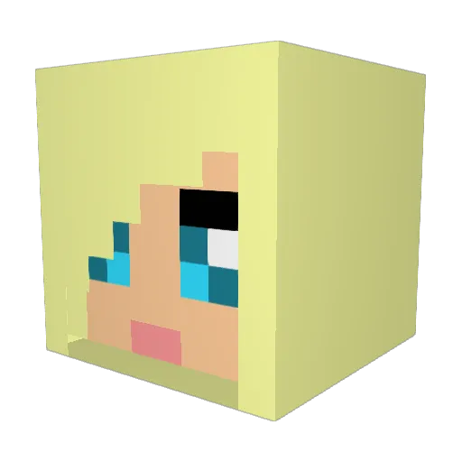 PFantom Minecraft avatar head, 3D render