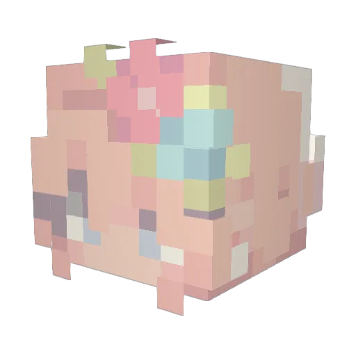 PFlano Minecraft avatar head, 3D render