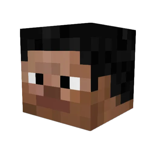 PG123123 Minecraft avatar head, 3D render