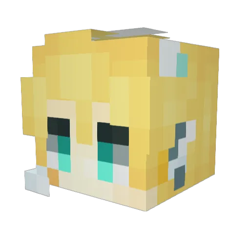 PG137796 Minecraft avatar head, 3D render