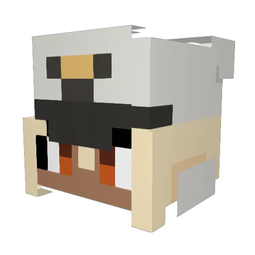 PG24_Official Minecraft avatar head, 3D render