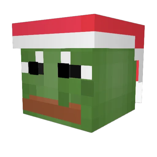 PGA_77 Minecraft avatar head, 3D render