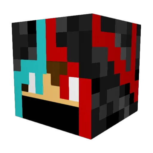 PGC754 Minecraft avatar head, 3D render