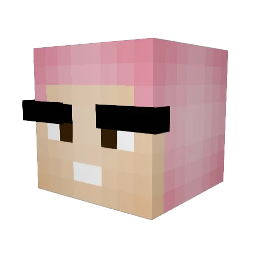PGCollins Minecraft avatar head, 3D render