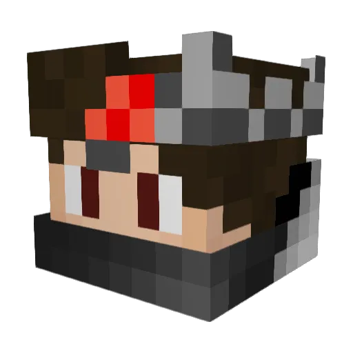 PGLTntBlock Minecraft avatar head, 3D render