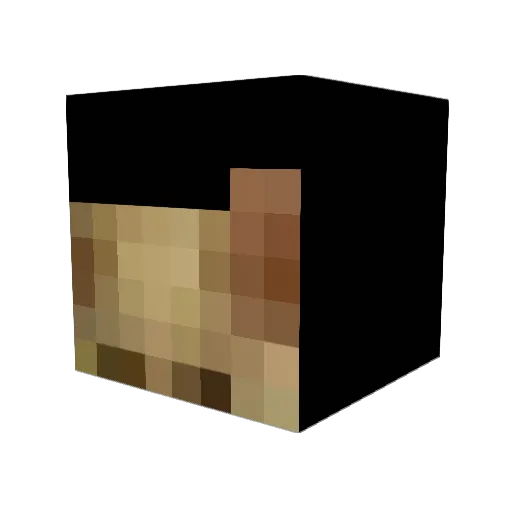 PGL_0401 Minecraft avatar head, 3D render