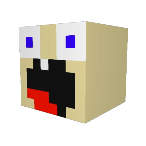 PGS_MC Minecraft avatar head, 3D render