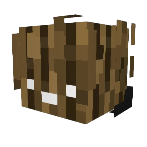 PG_Freeparty Minecraft avatar head, 3D render