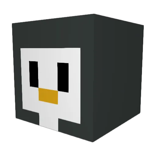 PGpenguin72 Minecraft avatar head, 3D render